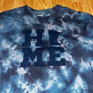 HomeFree Tye Dye Crew Sweater Minnesota Home Unisex Blue sz XL